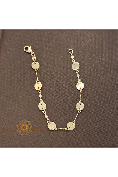 saratremo Brățara Aura – placată aur 18K, 19 cm, cu bănuți