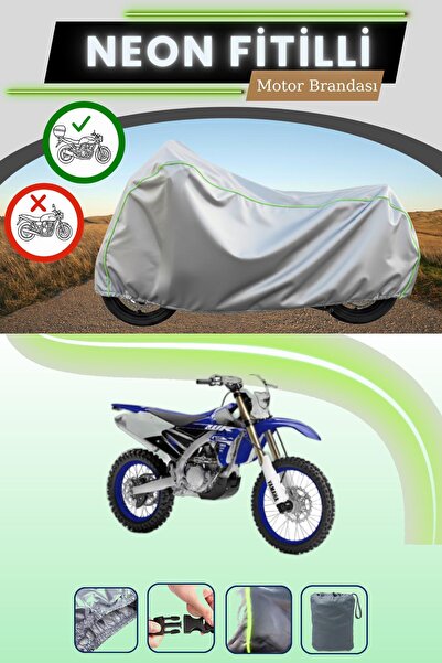 Cemku Shade حقيبة خلفية رمادية متوافقة مع قماش نيون فليتلي ياماها WR 450 F ال...