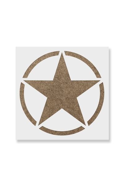 Maxrom Sablon Perete vopsire, tencuiala 0.7mm Stea Militară model MXSP7449, 6...