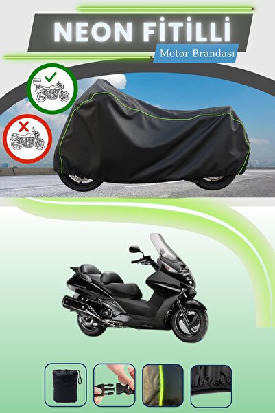 Cemku Shade حقيبة خلفية سوداء متوافقة مع نيون فايتي هوندا FJS 400 سيلفر وينج ...