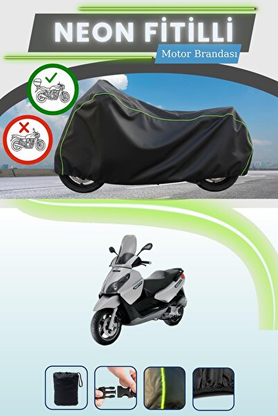 Cemku Shade حقيبة خلفية سوداء متوافقة مع نيون فيتيلي بياجيو X8 250 بريميوم مت...