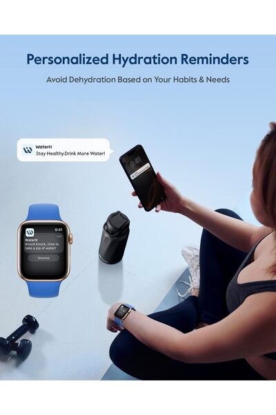 WATERH BOOST Smart Bottle with Reminder to Drink & Tracker Bottle - Double Wall Vacuum Insulated Bot