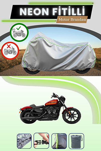Cemku Shade حقيبة خلفية رمادية متوافقة مع نيون فايتي هارلي ديفيدسون سبورتستر آيرون 1200، قماش متوافق مع الدراجات النارية