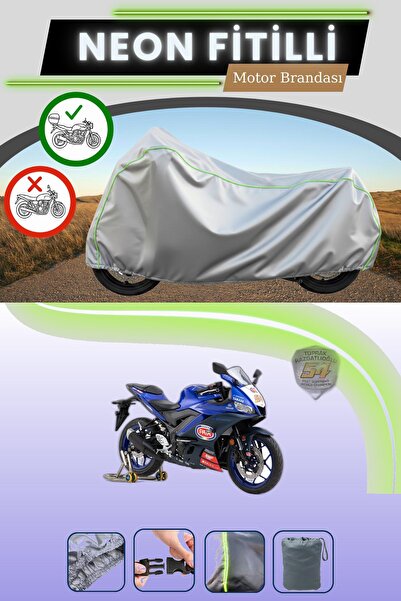 Cemku Shade حقيبة خلفية رمادية متوافقة مع قماش نيون فليتلي ياماها R25 TR54 Ed...