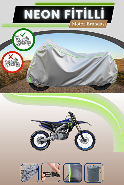 Cemku Shade حقيبة خلفية رمادية متوافقة مع قماش نيون فليتلي ياماها YZ 450 F ال...