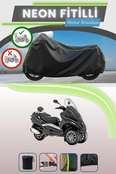 Cemku Shade حقيبة خلفية سوداء متوافقة مع نيون فايتللي بياجيو MP3 400 متوافقة ...