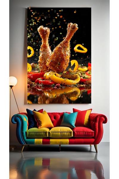 özkacar PAPUȘI DE PUI PICANTE Pictură pe pânză pentru decorarea casei, perete...