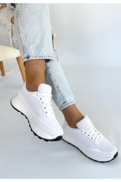 FTT SHOPPING MARKET Edva white lace-up sneakers