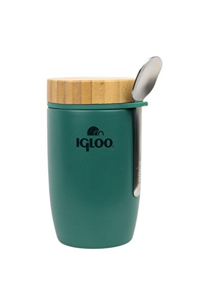 IGLOO Steel Food Thermos - - Bamboo - 500 ml - Green - 205789