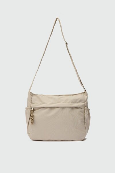 Shule Bags Amou Çok Cepli Çapraz Çanta Bej
