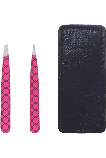 JAPONESQUE Slant & Point Tweezers Set with Soft Touch and Anti-Slip Grip for ...