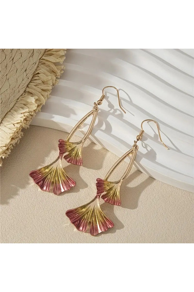 Haze Leaf Textured Earrings