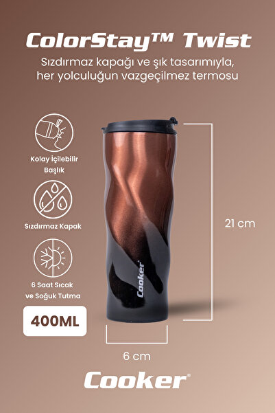 Cooker 0.50 Lt Colorstay ™   Twist Stainless Steel Thermos Camping Office Picnic Thermos