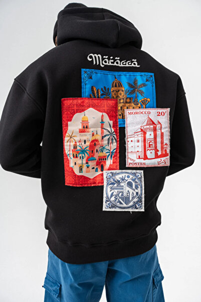 go gang own Morocco Nakış ve Patch Detay Sweatshirt Hoodie