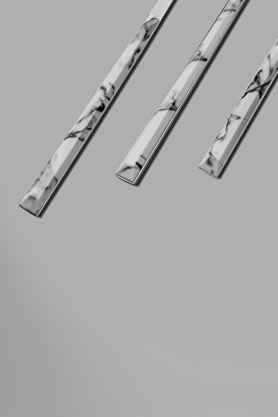 Nehir Flora White 6-Person Patterned 18-Piece Boxed Cutlery Set