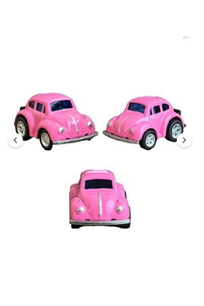 alpmodel METAL ÇEK BIRAK PEMBE RENK MİNİ VOSVOS ARABA 5 CM HEDİYE KOLEKSİYONLUK