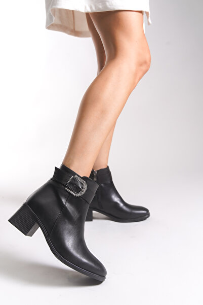 Riccon Γυναικείες μπότες Viclivren 0012635 Μαύρο δέρμα