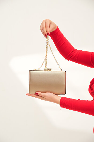 ROZA CANTA Women's Bronze/Gold Fabric Evening Dress Bag