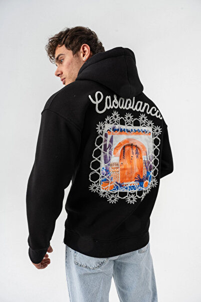 go gang own Casablanca Nakış ve Patch Detay Sweatshirt Hoodie