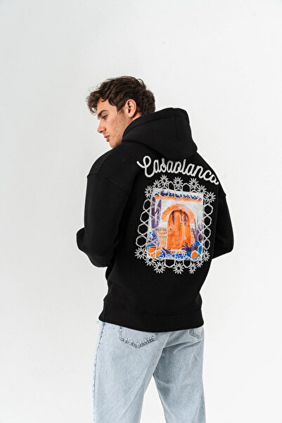 go gang own Casablanca Nakış ve Patch Detay Sweatshirt Hoodie