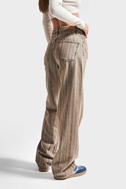 it's basic kadın tint renk loose fit özel yıkama denim