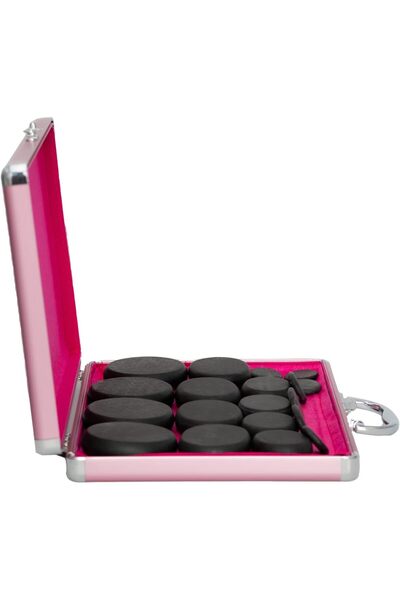 Globalstar حقيبة تسخين أحجار التدليك العالمية ستار - 16 قطعة من الأحجار الساخنة