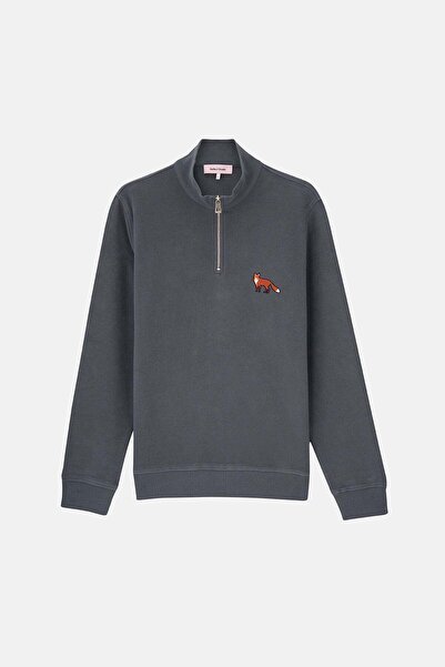 WWF Market Red Fox Supersoft Quarter-Zip Sweatshirt - Anthracite