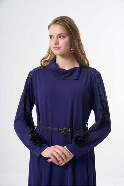 MissWhence Velvet Detailed Dress