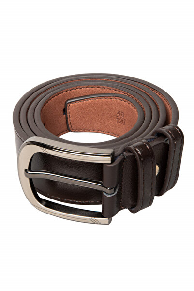 Centini Men's belt made of eco-leather, dark brown