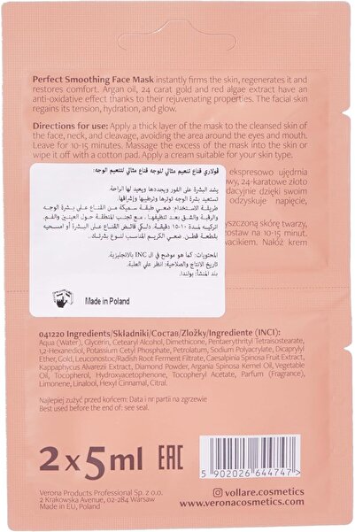 Vollare Perfect Smoothing Mask - 2×5 ml Transparent