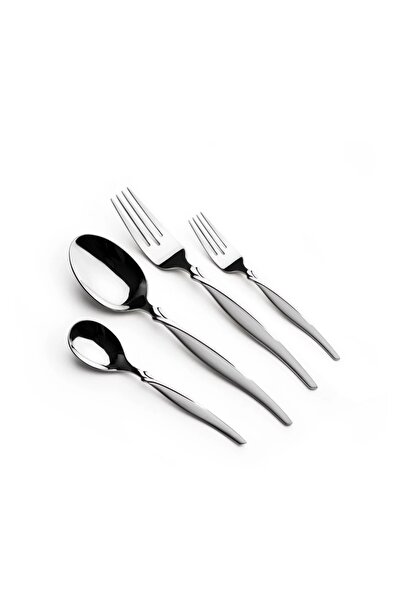 Arshia Silver 48-Piece Flatware Set with Stand