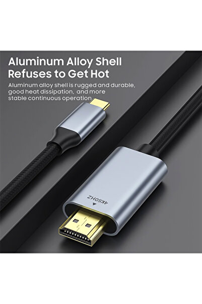 Generic HDMI Cable Aluminum Shell HD C-Type to HDMI 4K Video Adapter Converter
