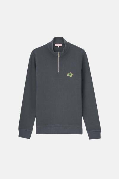 WWF Market Caretta Supersoft Quarter-Zip Sweatshirt - Anthracite