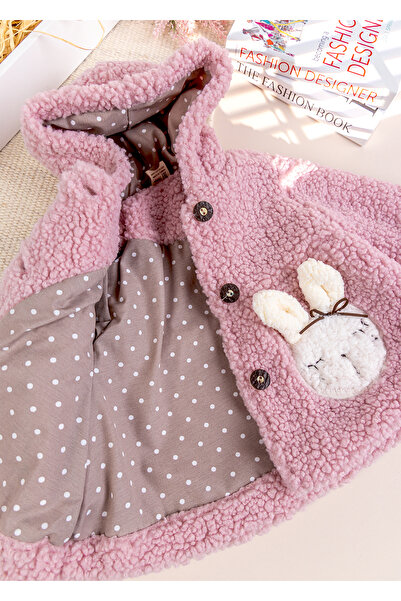 Babymod Tavşan Fiğürlü Welsoft Kışlık Kız Bebek/Çocuk Mont