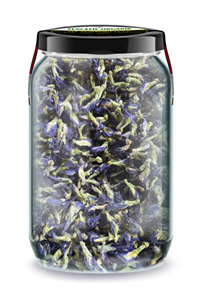 Zencefil Organik Mavi Kelebek Çiçeği Kurusu Bi Kavanoz 660 CC. Cam Kavanoz Bl...