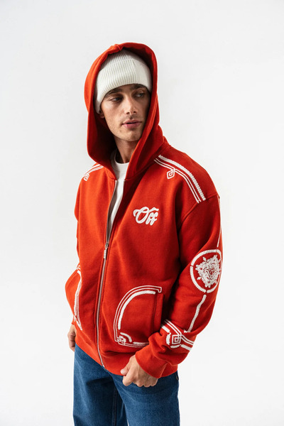 go gang own Суитшърт с качулка и цип с бродерия Overtone