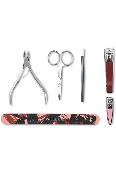 JAPONESQUE مجموعة مانيكير وباديكير إصدار محدود مع مقصات، وأدوات للعناية بالبش...