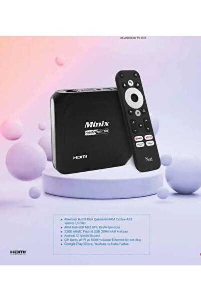 woodstar Next Minix Media Box 5g Android Tv Box 32 GB Hafıza, 2 GB Ram Bluetooth