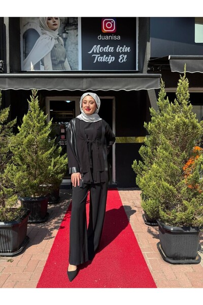 Ceremony Anjelik Önden Bağlamalı Saçaklı Ceketli Takım W-6823