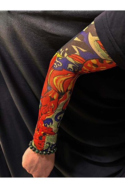 Skygo Giyilebilir Kol Dövmesi Çorap Dövme 3D Baskılı Kol Bacak Dövme 2 Adet M...