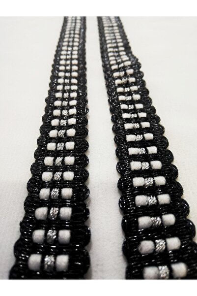 ALTAY AKSESUAR شريط أسود فضي لامع