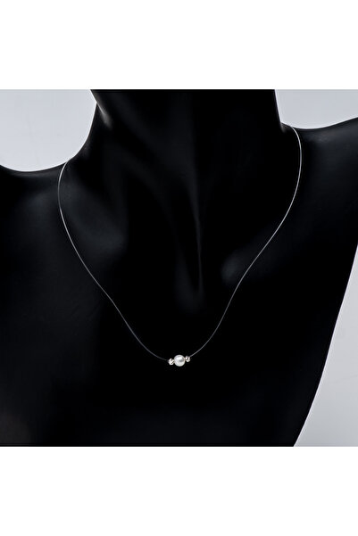 ElectraStore Colier Fir Transparent Cu Pandantiv Perlă