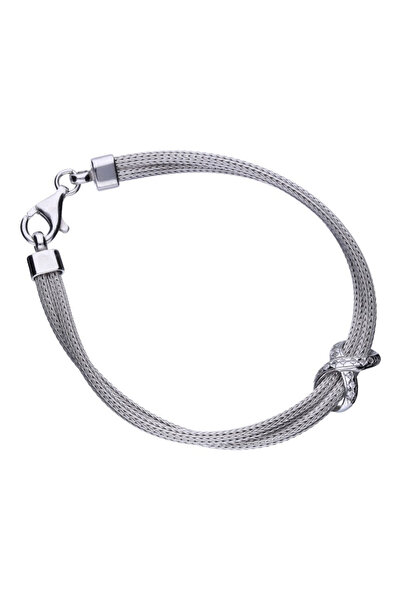 Silver berry Brățară din argint S925 cu noduri, decorată cu diamante artificiale