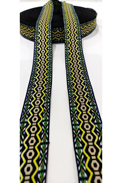 ALTAY AKSESUAR نمط موجة ملونة شريط منسوج ضيق عرقي