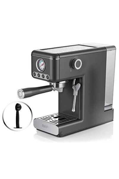 raf 1300W Semi-Automatic Italian Coffee Machine, 1.2L Espresso Maker with Milk Frother