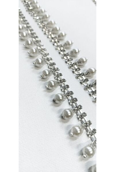 Limelia PENTRU PERSONALIZARE CRYSTAL SILVER STONE PEARL FRANJURĂ