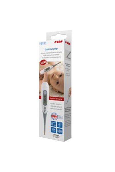 reer Digital medical thermometer with golden flexible tip, 10-second measurement, ExpressTemp 98112