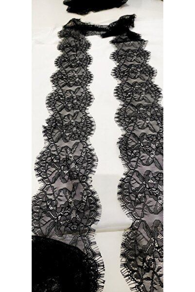 ALTAY AKSESUAR دانتيل ملتحي أسود 12 سم (3 متر)