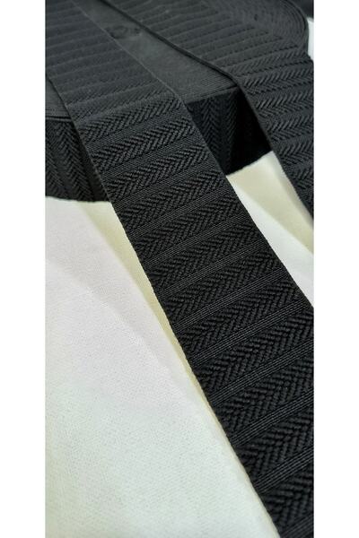 ALTAY AKSESUAR شريط مطاطي منقوش باللون الأسود