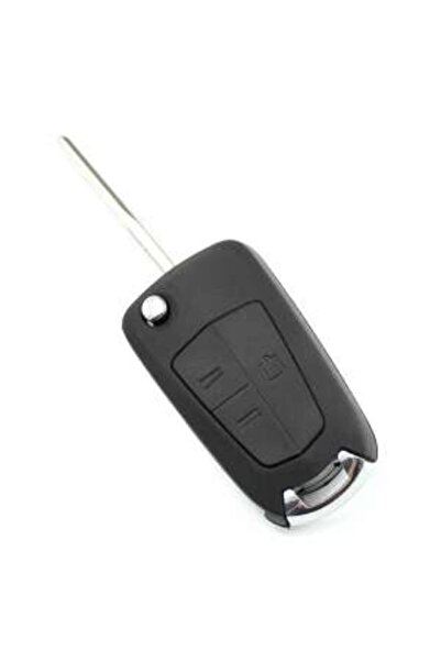CarGuard Electronic key case with fixed blade and 3 buttons for Opel, Black